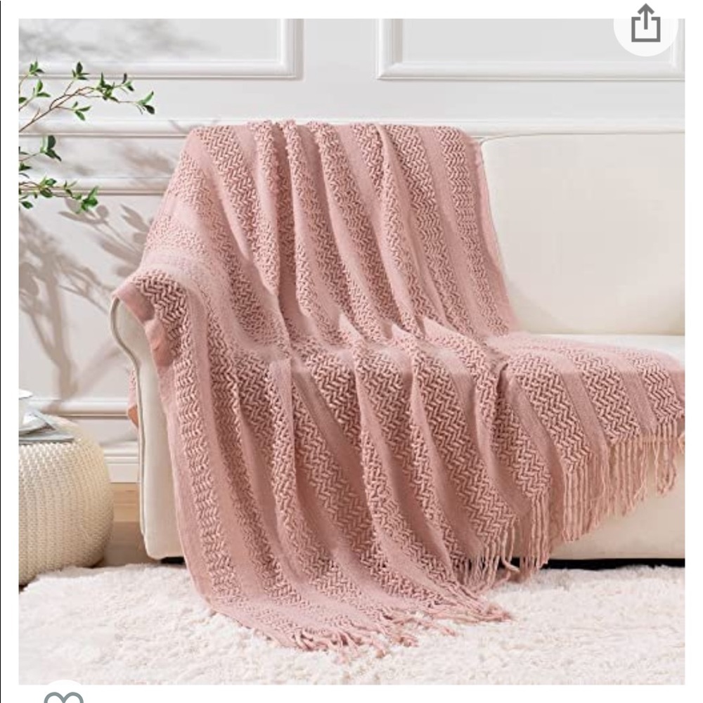 Pink throw blanket
